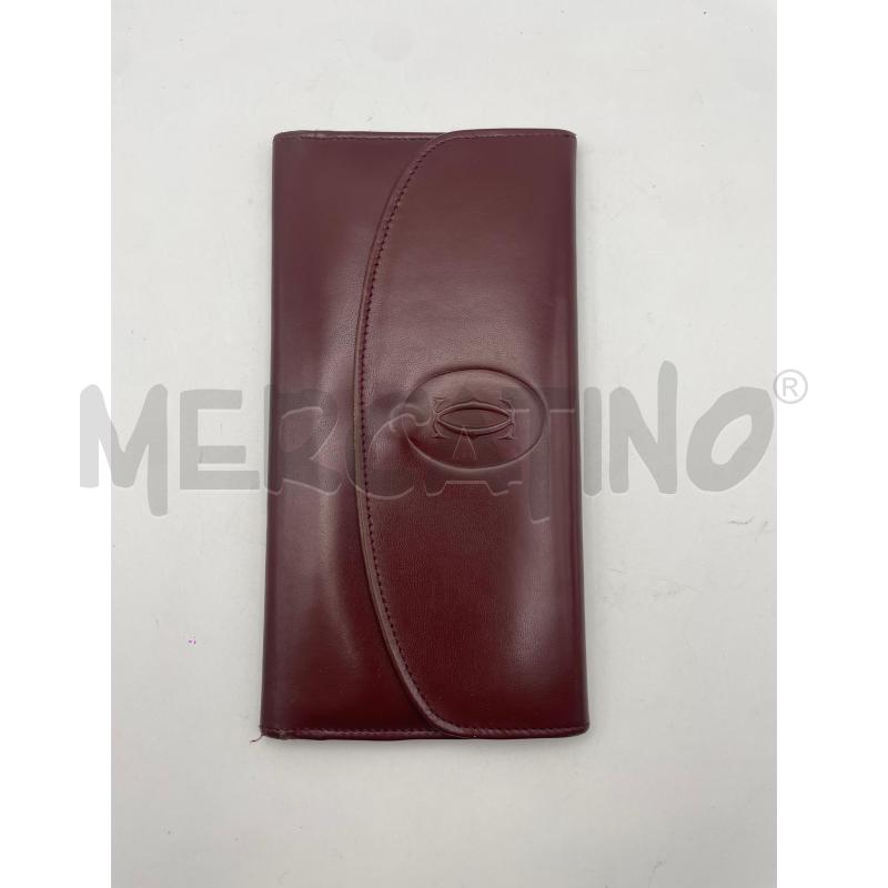 CARTIER PORTA FOGLIO MARRONE PELLE CHIUSURA BOTT PRESSIONE SILVER  | Mercatino dell'Usato Roma porta maggiore 1