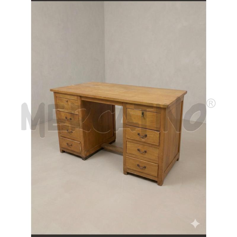 CATTEDRA 8 CASSETTI LEGNO | Mercatino dell'Usato Roma porta maggiore 1