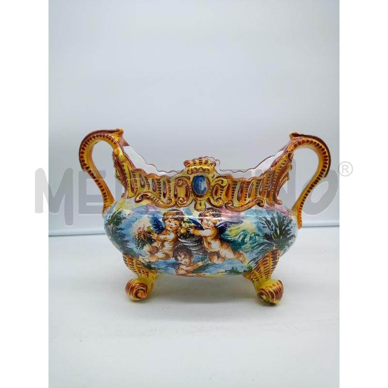 CENTROTAVOLA CERAMICA ALBISSOLA PUTTI DIPINTI | Mercatino dell'Usato Roma porta maggiore 1