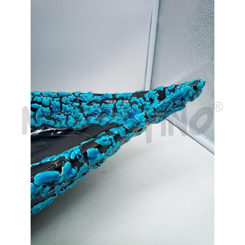 CENTROTAVOLA CERAMICA EFFETTO LAVA AZZURRA | Mercatino dell'Usato Roma porta maggiore 4