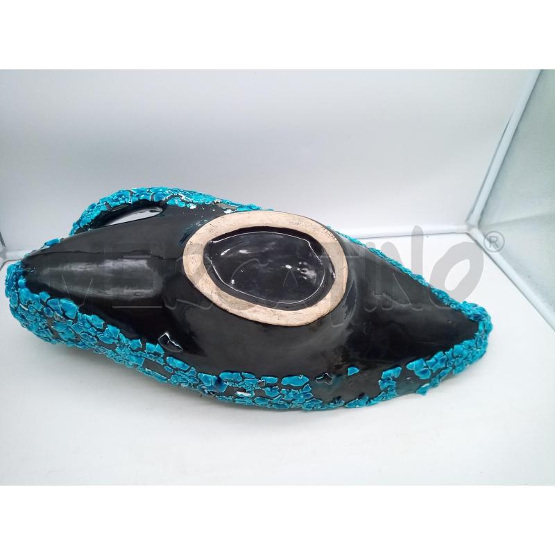 CENTROTAVOLA CERAMICA EFFETTO LAVA AZZURRA | Mercatino dell'Usato Roma porta maggiore 5