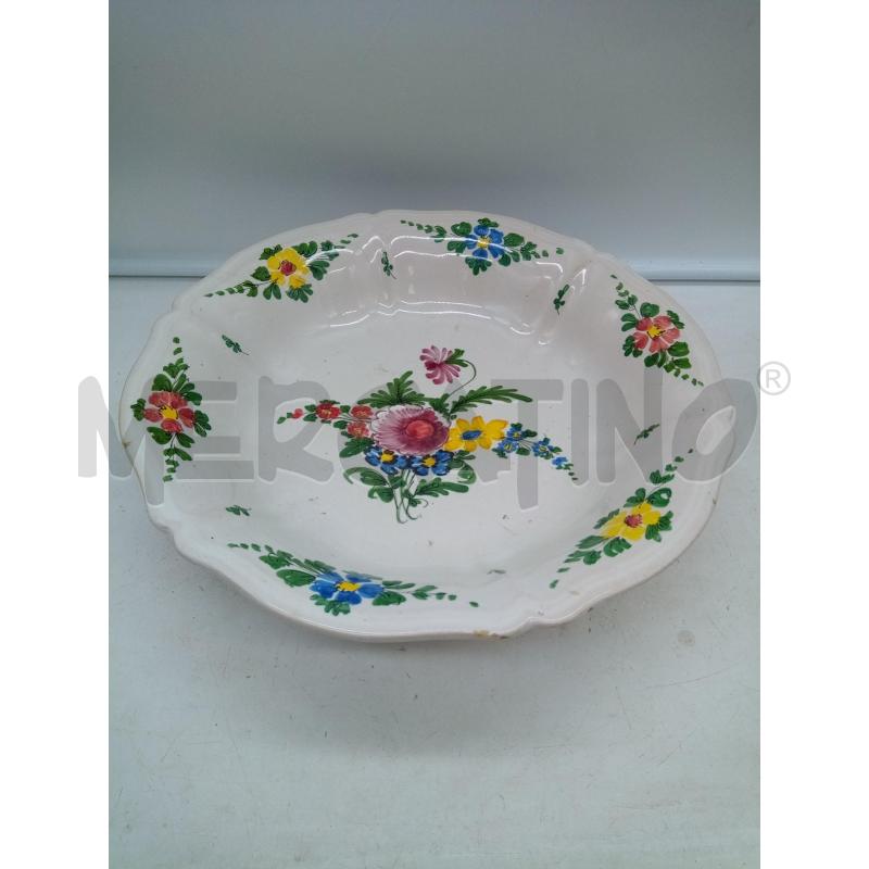 CENTROTAVOLA CERAMICA FIORI DIPINTI  | Mercatino dell'Usato Roma porta maggiore 1