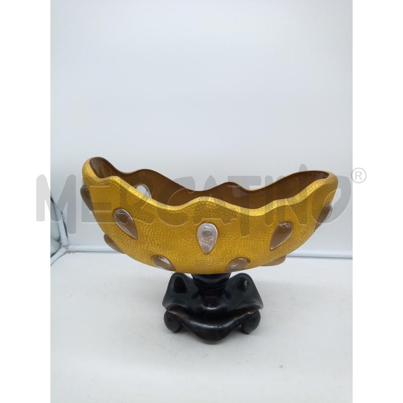 CENTROTAVOLA LACRIMA CRISTALLO DAUM BASE BRONZO DESIGN DUBREUIL | Mercatino dell'Usato Roma porta maggiore 1