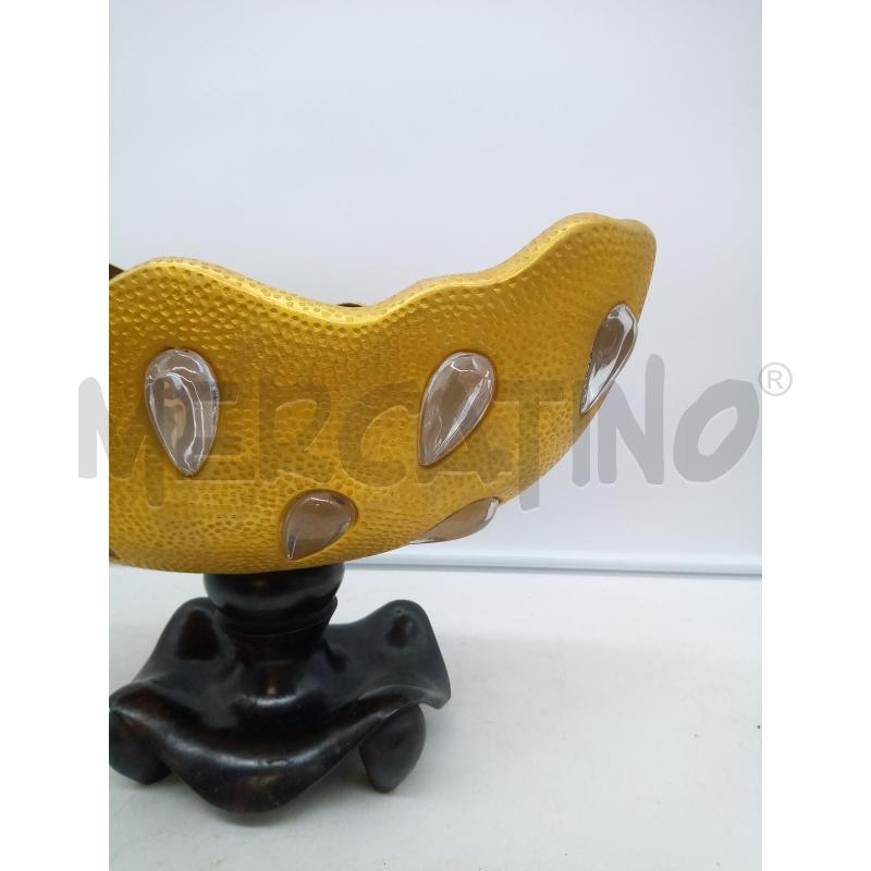 CENTROTAVOLA LACRIMA CRISTALLO DAUM BASE BRONZO DESIGN DUBREUIL | Mercatino dell'Usato Roma porta maggiore 2