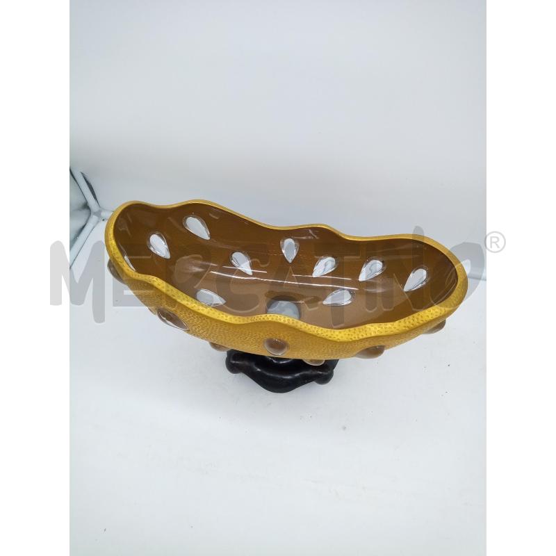 CENTROTAVOLA LACRIMA CRISTALLO DAUM BASE BRONZO DESIGN DUBREUIL | Mercatino dell'Usato Roma porta maggiore 3