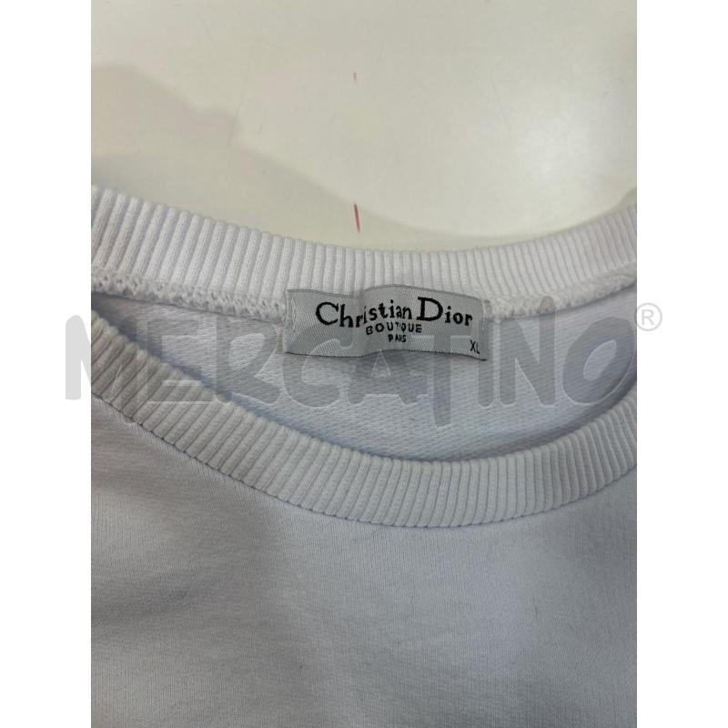 CHRISTIAN DIOR FELPA BIANCA STAMPA NERA ATELIER PARIS COTONE | Mercatino dell'Usato Roma porta maggiore 4