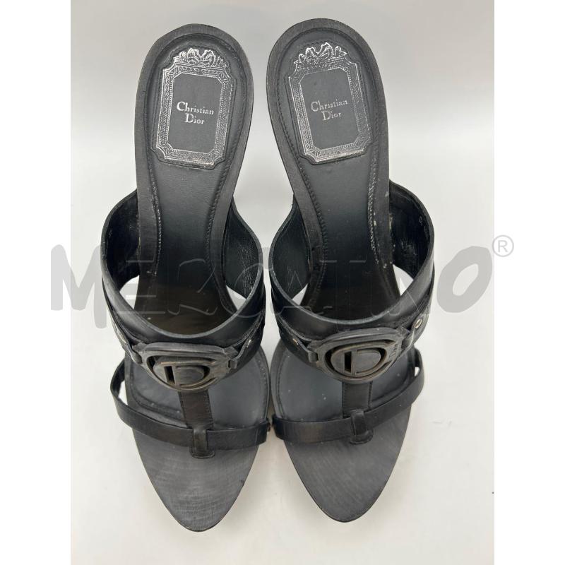 CHRISTIAN DIOR ZOCCOLI DONNA NERE PELLE LOGO CIRCOLARE | Mercatino dell'Usato Roma porta maggiore 2