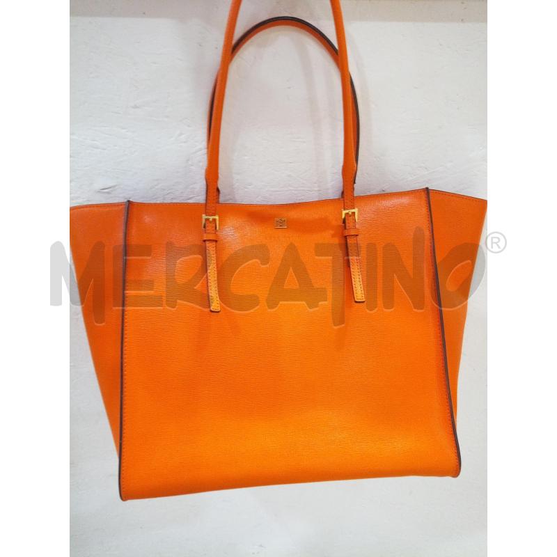 CICCINELLE BORSA ARANCIONE LOGHETTO GOLD 2 MANICI | Mercatino dell'Usato Roma porta maggiore 1