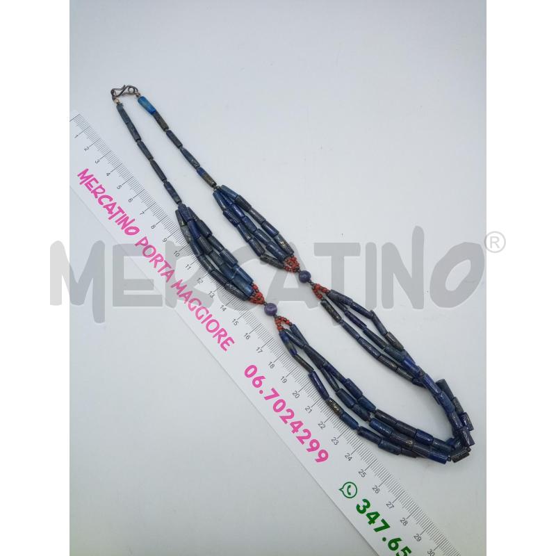 COLLANA LAPISLAZZULI MULTIFILO | Mercatino dell'Usato Roma porta maggiore 5