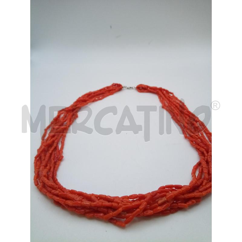 COLLANA MULTIFILO CORALLO CHIUSURA 750 | Mercatino dell'Usato Roma porta maggiore 3