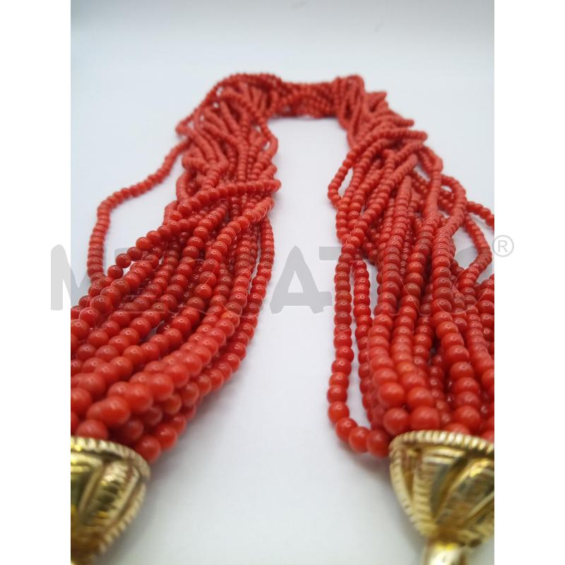 COLLANA MULTIFILO PERLINE CORALLO CHIUSURA 925 | Mercatino dell'Usato Roma porta maggiore 5
