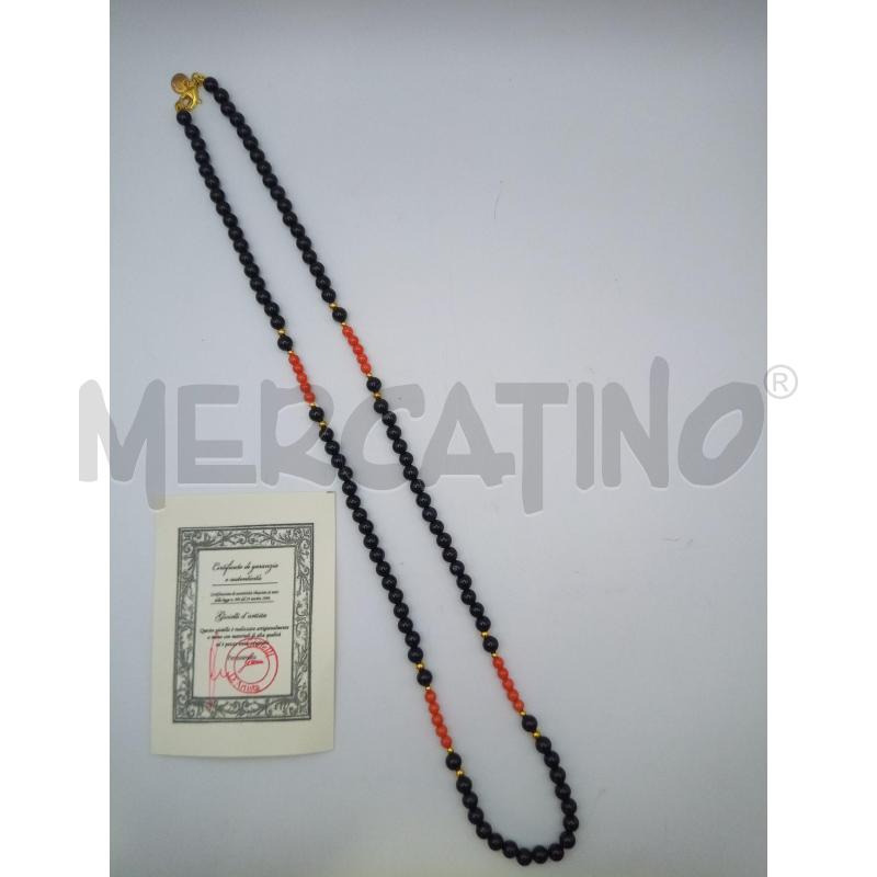 COLLANA ONICE CORALLO CHIUSURA 925 | Mercatino dell'Usato Roma porta maggiore 1