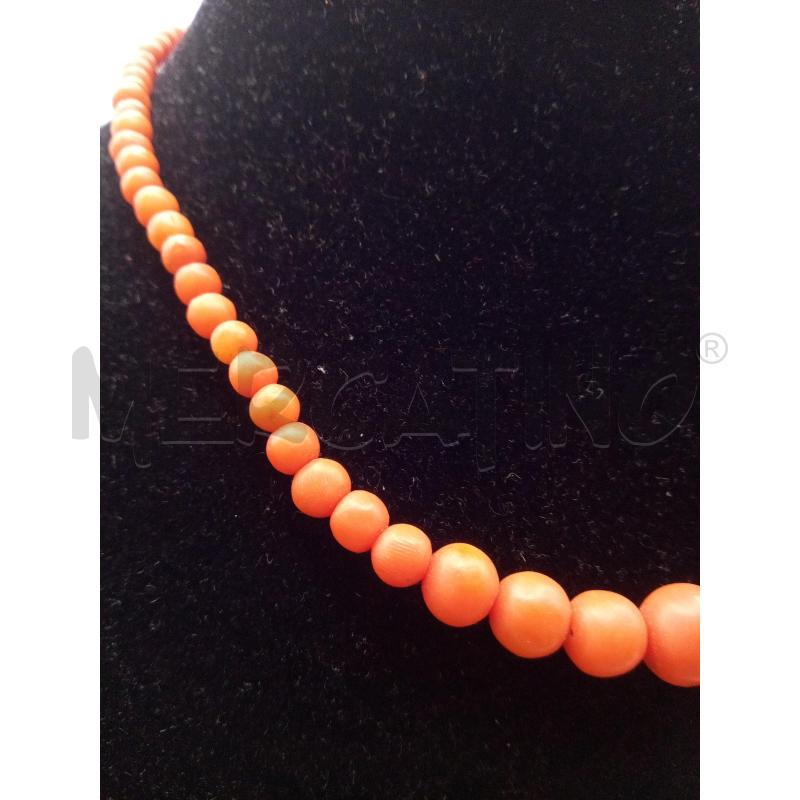 COLLANA PERLE DI CORALLO DEGRADE | Mercatino dell'Usato Roma porta maggiore 4
