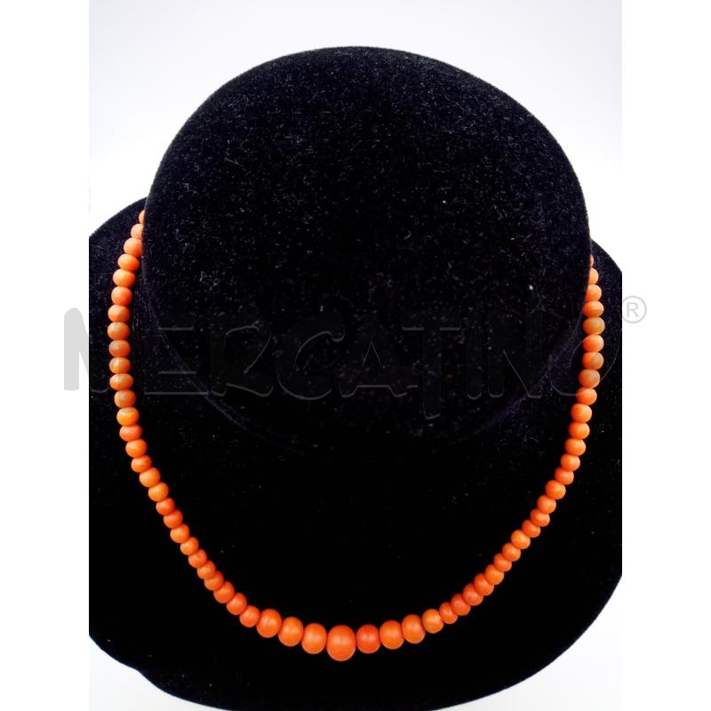 COLLANA PERLE DI CORALLO DEGRADE | Mercatino dell'Usato Roma porta maggiore 5