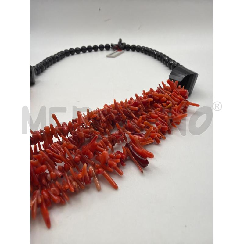 COLLANA PERLE SFACCETTATE ONICE RAMETTI CORALLO | Mercatino dell'Usato Roma porta maggiore 2