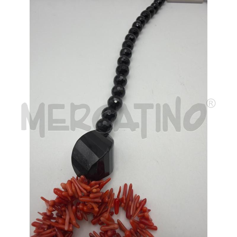 COLLANA PERLE SFACCETTATE ONICE RAMETTI CORALLO | Mercatino dell'Usato Roma porta maggiore 4