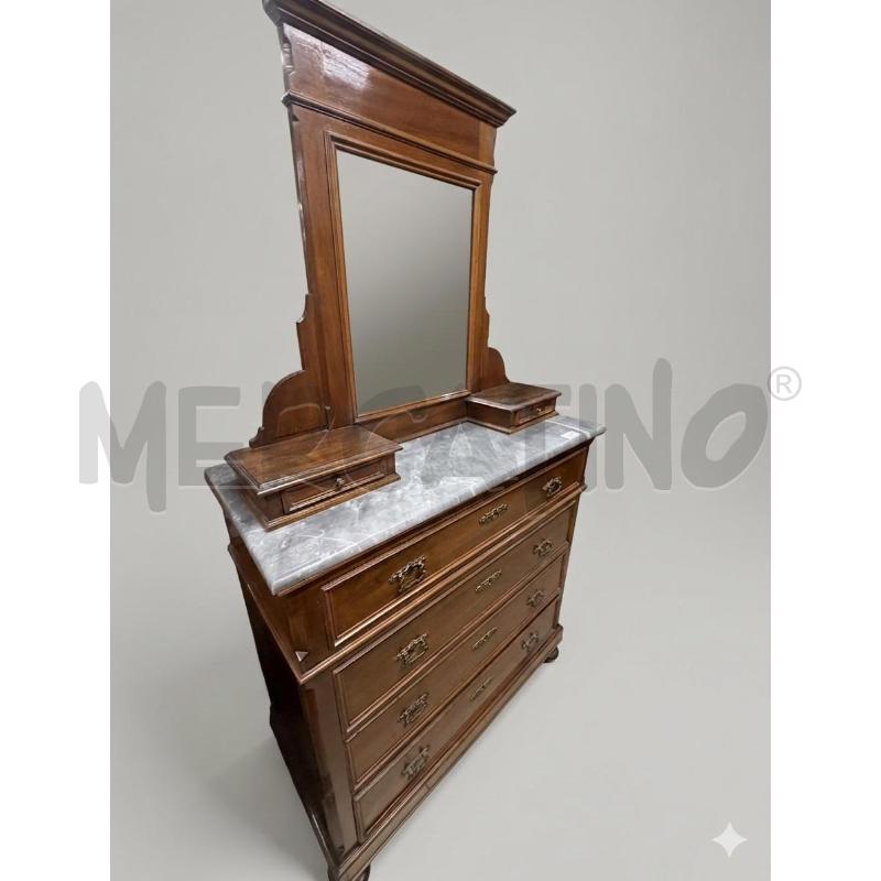 COMO' 4 CASSETTI PIANO MARMO LEGNO CON CONSOLE | Mercatino dell'Usato Roma porta maggiore 1