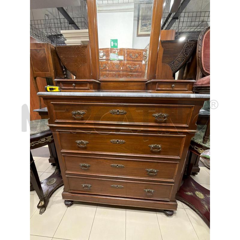 COMO' 4 CASSETTI PIANO MARMO LEGNO CON CONSOLE | Mercatino dell'Usato Roma porta maggiore 3