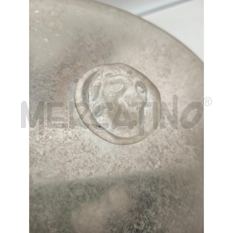 COPPIA APPLIQUE 1L VETRO SCAVO DUE LEONI STRUTTURA FERRO  | Mercatino dell'Usato Roma porta maggiore 2