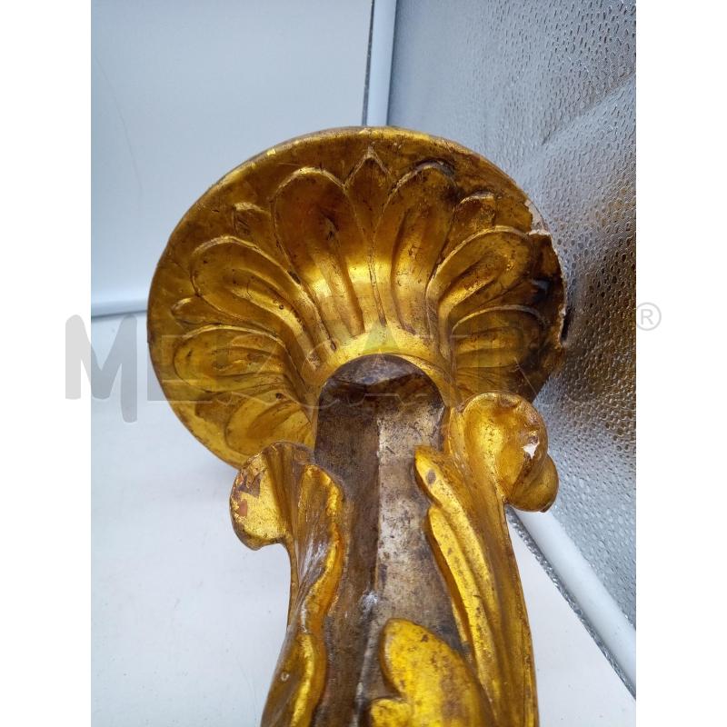 COPPIA APPLIQUE 3L LEGNO DORATO FOGLIE EPOCA | Mercatino dell'Usato Roma porta maggiore 4
