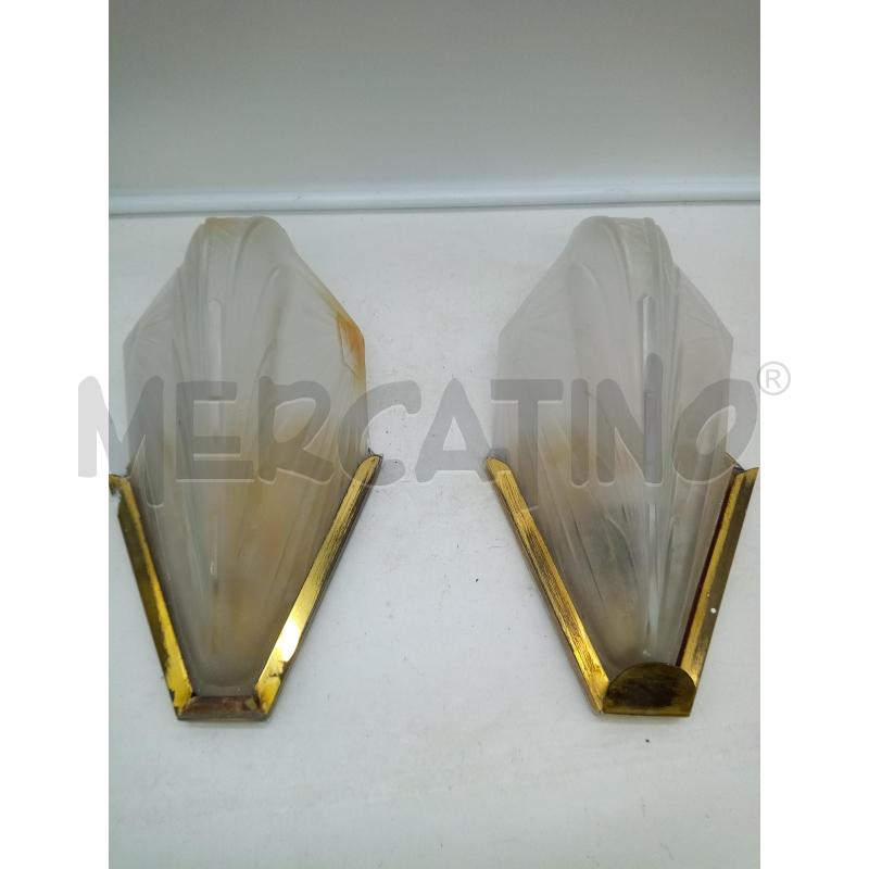 COPPIA APPLIQUE ART DECO STRUTTURA OTTOEN MANCANZE  | Mercatino dell'Usato Roma porta maggiore 1