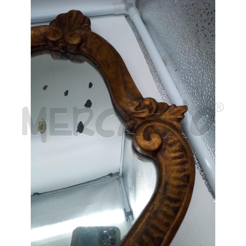 COPPIA APPLIQUE SPECCHIATA 1L  CORNICE LEGNO | Mercatino dell'Usato Roma porta maggiore 3