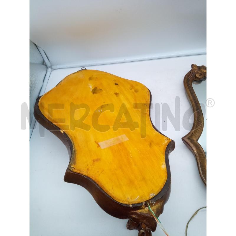 COPPIA APPLIQUE SPECCHIATA 1L  CORNICE LEGNO | Mercatino dell'Usato Roma porta maggiore 4
