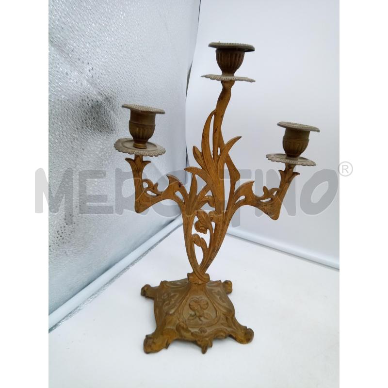COPPIA CANDELABRI METALLO 3F LIBERTY  | Mercatino dell'Usato Roma porta maggiore 4