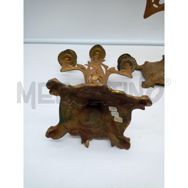 COPPIA CANDELABRI METALLO 3F LIBERTY  | Mercatino dell'Usato Roma porta maggiore 5