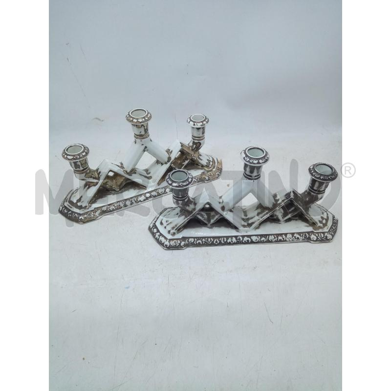 COPPIA CANDELABRI PORC ROSENTHAL INCROCI ANNI 20 | Mercatino dell'Usato Roma porta maggiore 1