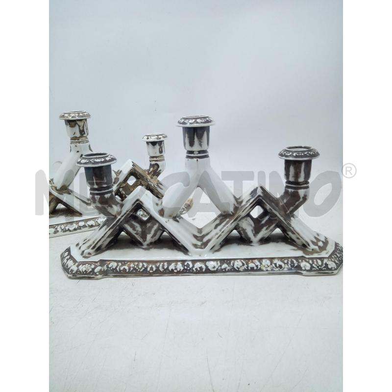 COPPIA CANDELABRI PORC ROSENTHAL INCROCI ANNI 20 | Mercatino dell'Usato Roma porta maggiore 2