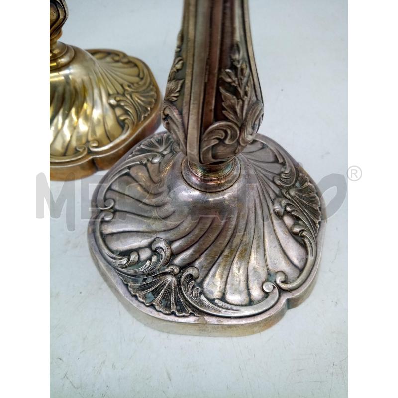 COPPIA CANDELABRI SHEFFIELD FOGLIEC ESELLATE | Mercatino dell'Usato Roma porta maggiore 2