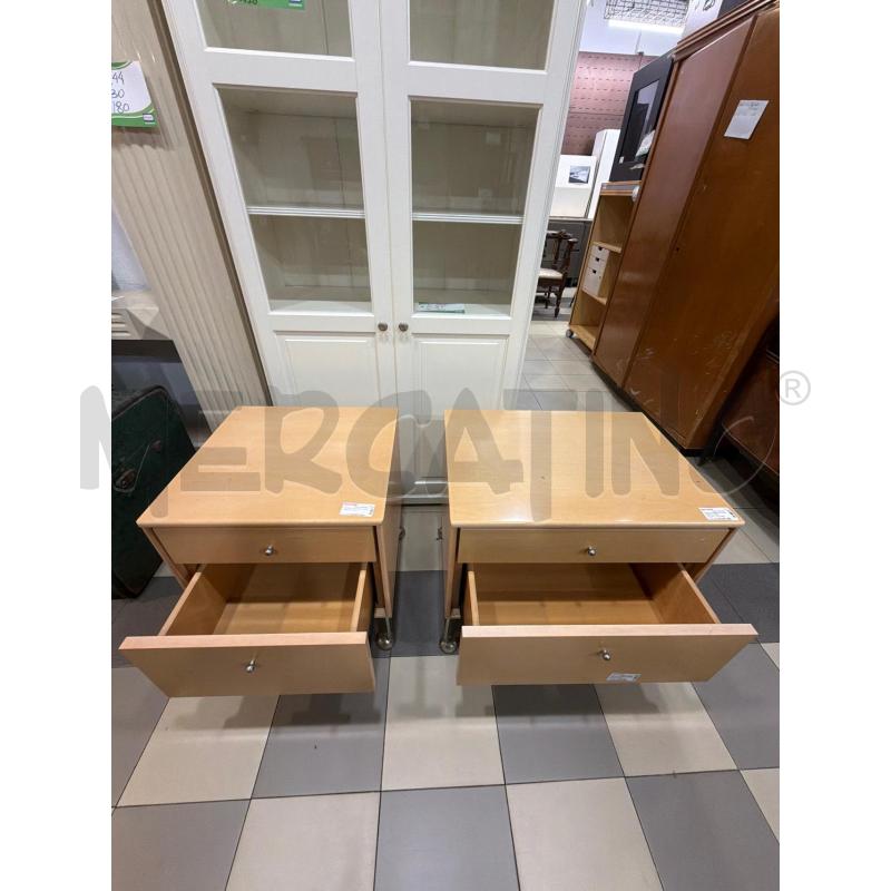 COPPIA COMODINI LEGNO PIEDI ACCIAIO | Mercatino dell'Usato Roma porta maggiore 5