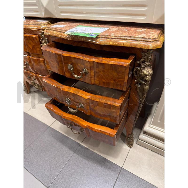 COPPIA COMODINI PIANO MARMO 3 CASS BRONZI | Mercatino dell'Usato Roma porta maggiore 2
