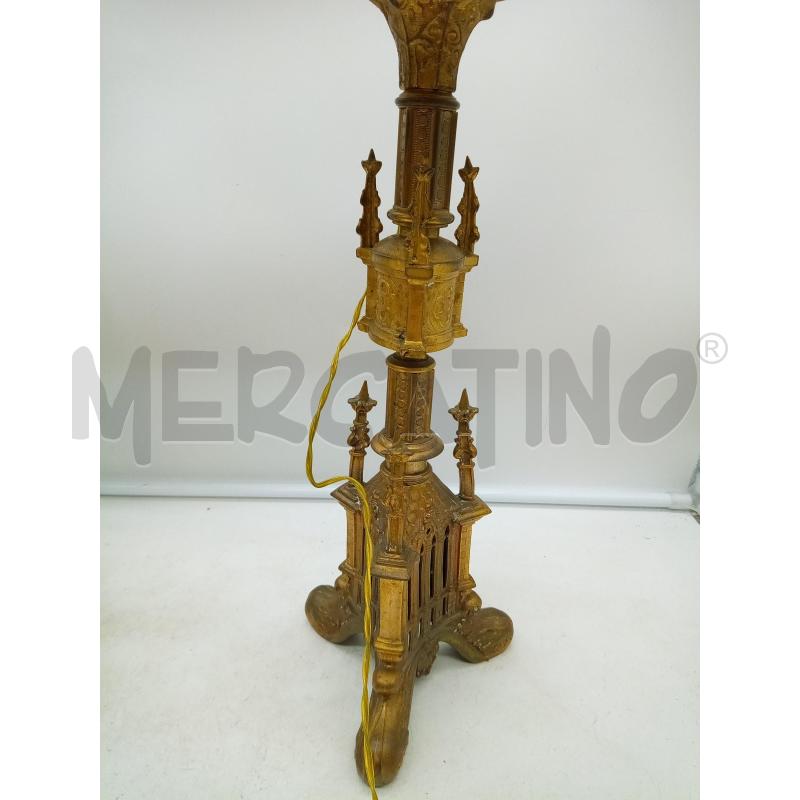COPPIA LAMPADA OTTONE STILE GOTICO DA RIV | Mercatino dell'Usato Roma porta maggiore 2