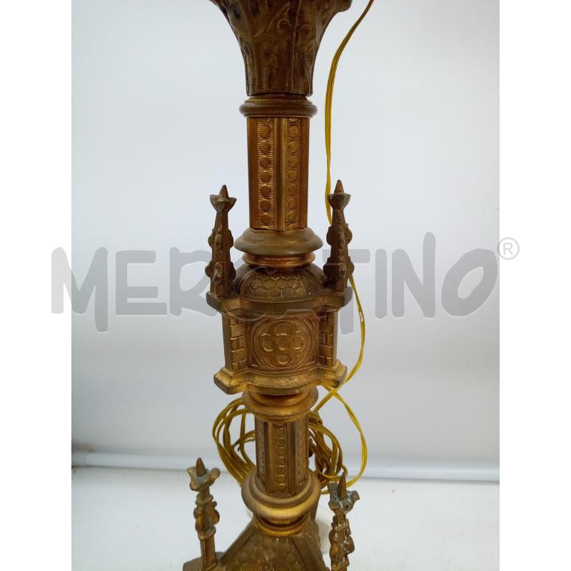 COPPIA LAMPADA OTTONE STILE GOTICO DA RIV | Mercatino dell'Usato Roma porta maggiore 3