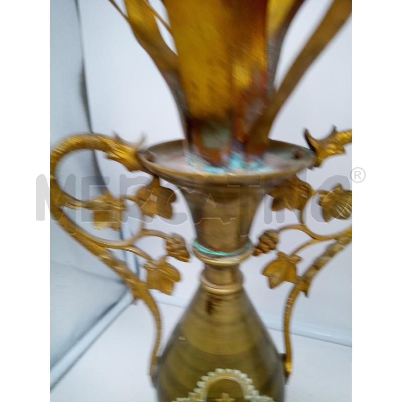 COPPIA PORTACERI ECLESIASTICI BRONZO  | Mercatino dell'Usato Roma porta maggiore 4