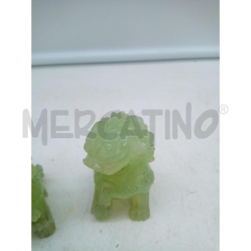 COPPIA SCULTURE LEONI GIADA   | Mercatino dell'Usato Roma porta maggiore 2