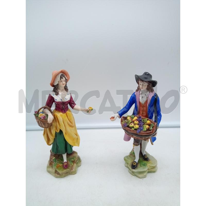 COPPIA STATUINE PORCELLANA VOLKSTEDT CONTADINI | Mercatino dell'Usato Roma porta maggiore 1