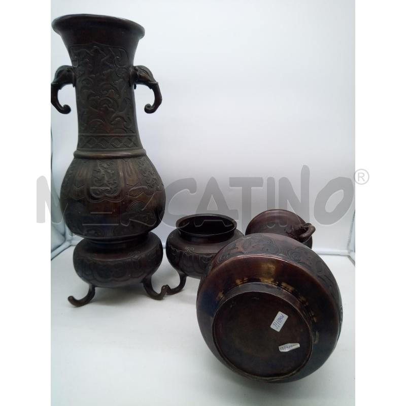 COPPIA VASI GIAPPONE BRONZO EPOCA  | Mercatino dell'Usato Roma porta maggiore 5