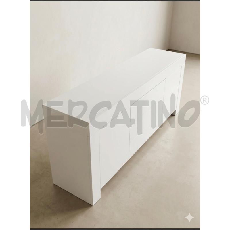 CREDENZA BASSA LACCATA BIANCA 3CASS 2SP | Mercatino dell'Usato Roma porta maggiore 1