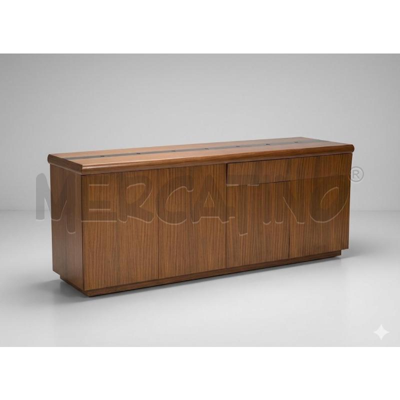 CREDENZA DA TV MOGANO ANNI '90 2CASS 2SP | Mercatino dell'Usato Roma porta maggiore 1
