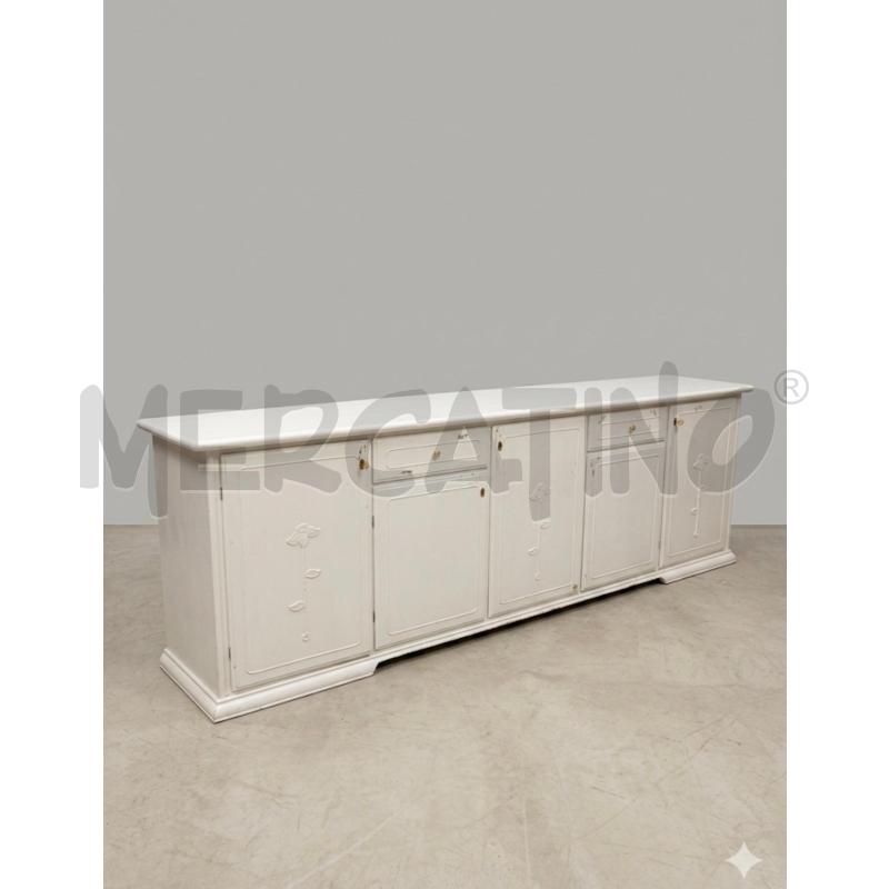 CREDENZA LAURA BIAGIOTTI LACCATA BIANCA 5SP 2CASS | Mercatino dell'Usato Roma porta maggiore 1