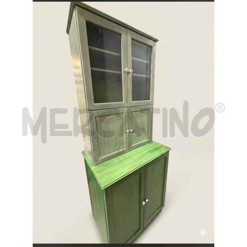 CREDENZA VERDE ACQUA CON POMELLI CERAMICA | Mercatino dell'Usato Roma porta maggiore 1