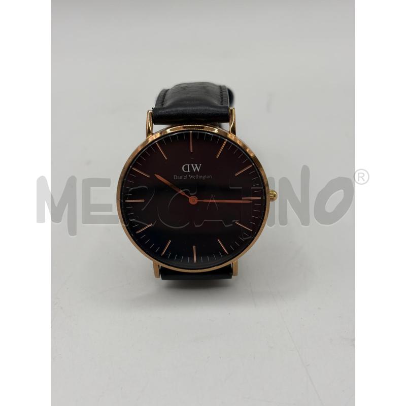 DANIEL WELLINGTON OROLOGIO QUADRANTE NERO GOLD CINTURINO NERO PELLE | Mercatino dell'Usato Roma porta maggiore 2