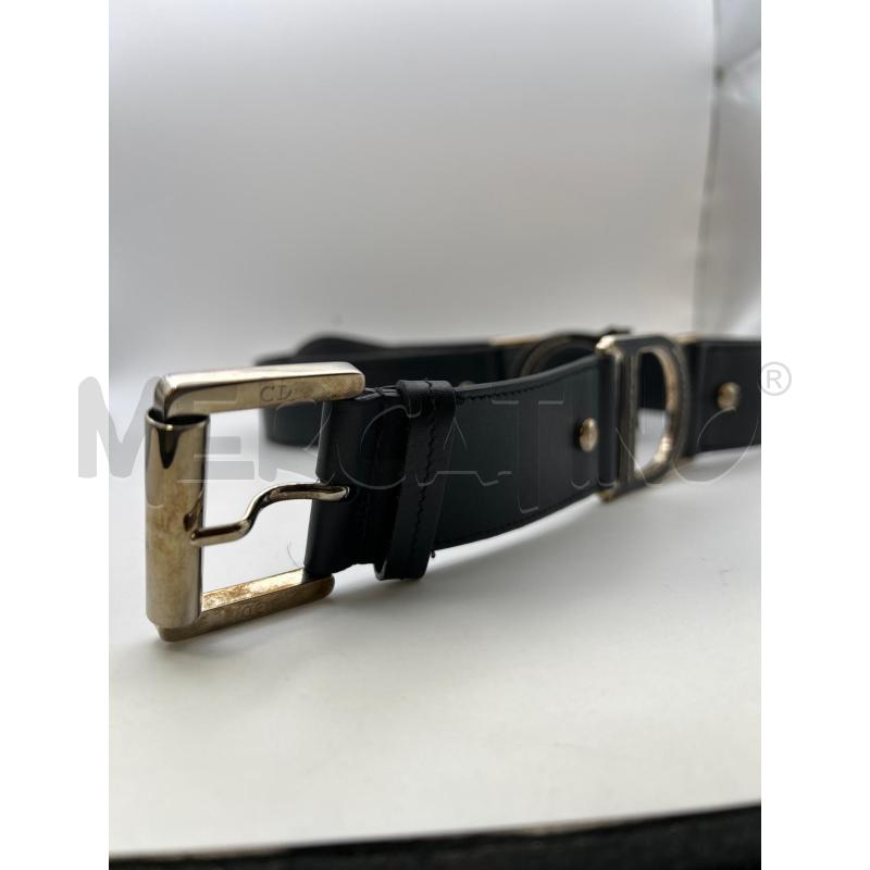 DIOR CINTURA NERA PELLE LOGO C D IMPUNTURATA | Mercatino dell'Usato Roma porta maggiore 2