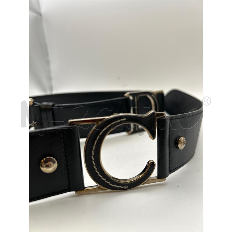 DIOR CINTURA NERA PELLE LOGO C D IMPUNTURATA | Mercatino dell'Usato Roma porta maggiore 3