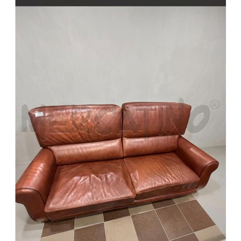 DIVANO 3 POSTI PELLE MARRONE MADE IN ITALY | Mercatino dell'Usato Roma porta maggiore 1