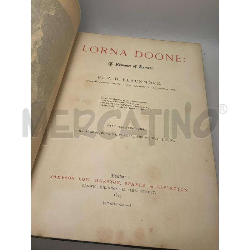 DOONE - BLACKMORE 1883 | Mercatino dell'Usato Roma porta maggiore 2