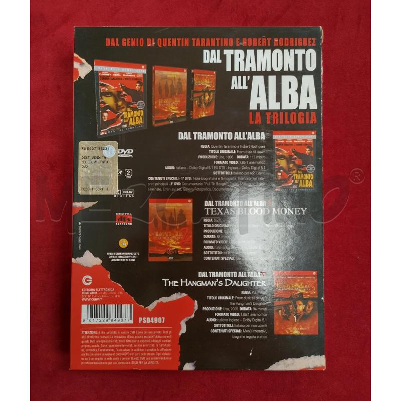 DVD TRILOGIA DAL TRAMONTO ALL'ALBA  | Mercatino dell'Usato Roma porta maggiore 2